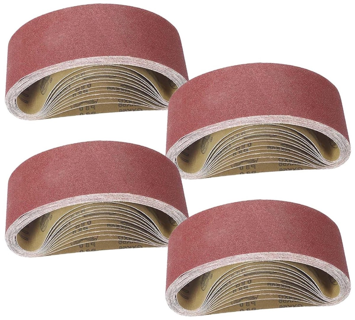 Schuurpapier 75 x 533 mm - Professionele schuurbanden - 20 stuks met 4 korrelgroottes - SnelShoppen