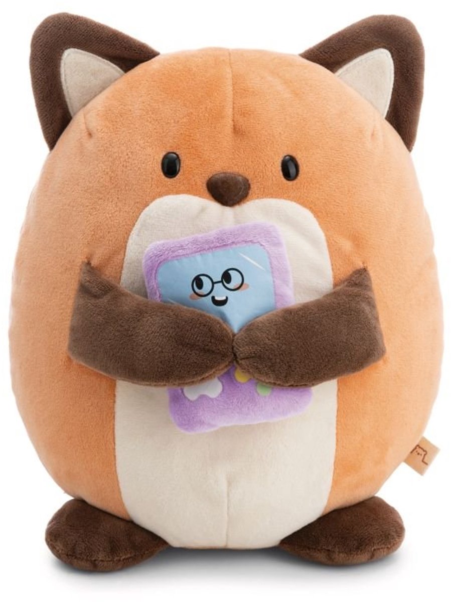 Nici knuffel vos Geeks 27cm pluche speelgoed met videogame