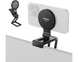 Continuïteit Camera Mount voor Desktop Monitor, Magnetische Tri Fold Desk Webcam Houder met Arca Type Basis, Geschikt voor iMac, MacBook en Samsung Laptops