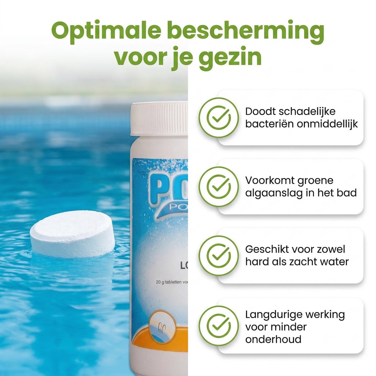 Zwembad Onderhoudspakket - Onderhoud Zwembad - bevat Chloor - PH-min en PH-plus (3-delig) – foto 3