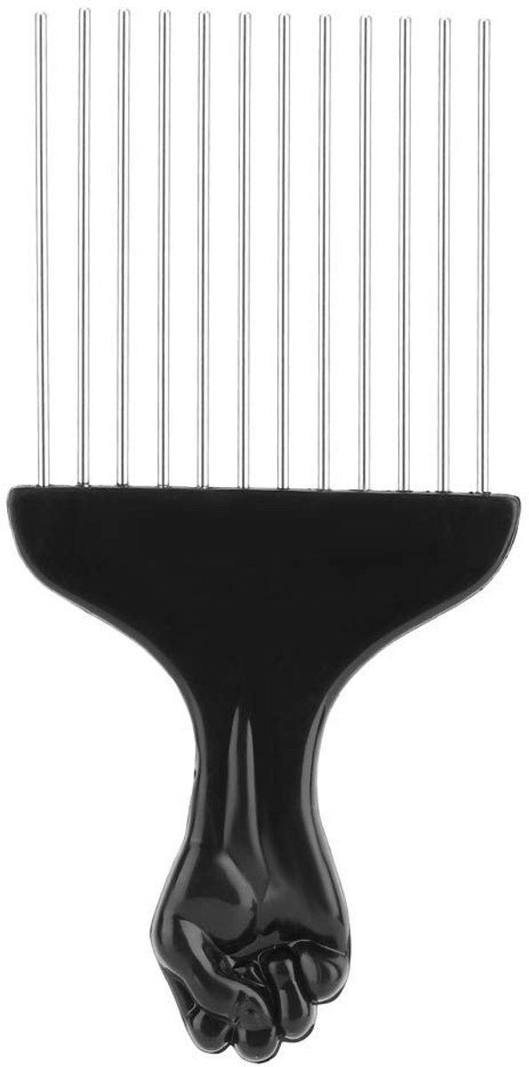Professionele Metal Afro Kam - Ideaal voor Krullend en Steil Haar