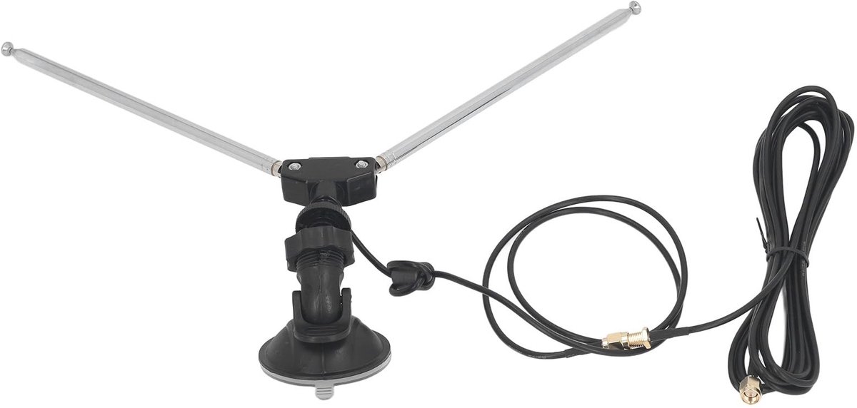 Allecto - SDR-ontvanger - Dipoolantenne - Veelzijdige montage - 60 Cm RG174-kabel - Telecommunicatie - Geschikt voor FM-radio - SMA-connector