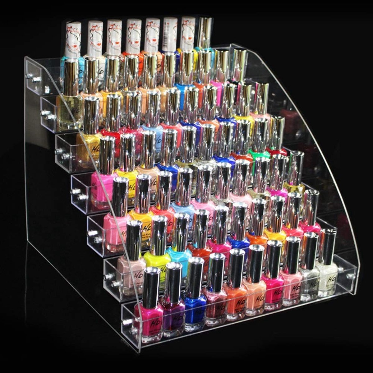 Allecto - Nagellakrek - Display-organizer - Duurzaam acryl - Blauw - Nagellak organizer - Perfect voor cosmetica - Geschikt voor desktop - Model #6
