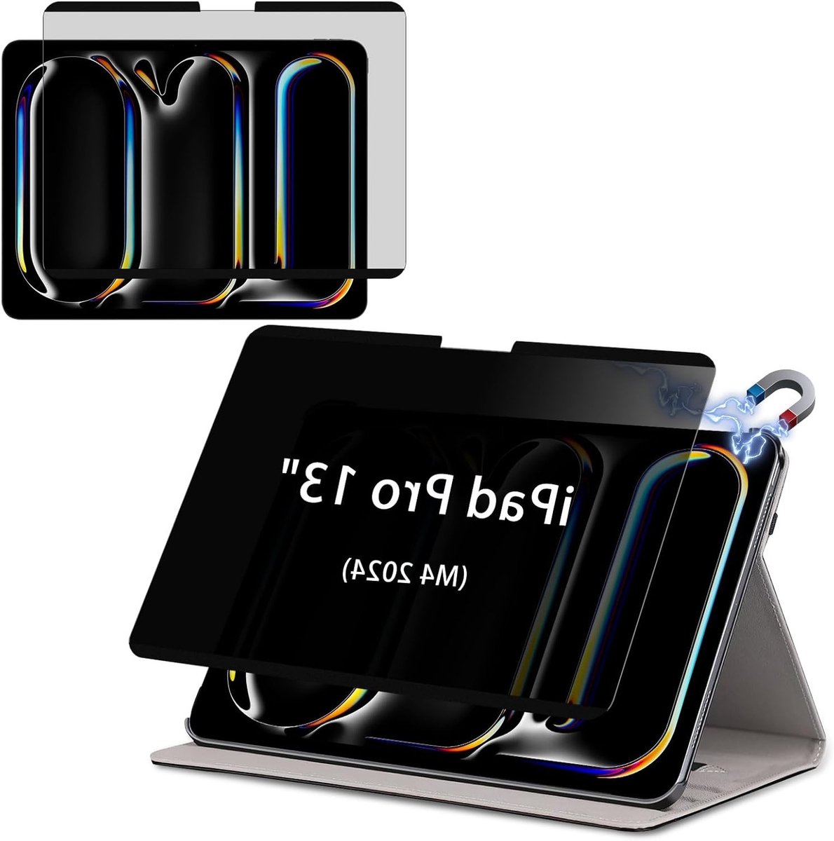 Magnetisch Privacy Scherm voor iPad Pro 13 Inch M4 (2024) - Verwijderbare Anti-Blauw Licht en Anti-Spionage Bescherming, Beschermfolie voor Optimaal Gebruik
