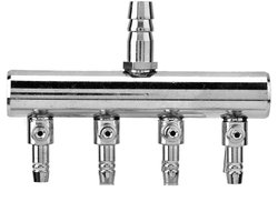 RVS Luchtstroom Splitter 8mm naar 4mm - Aquarium Luchtverdeler met Controleventiel