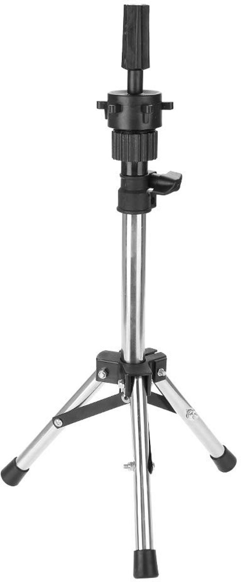 Allecto - Mannequin Head Holder - Professionele Haarstandaard - Verstelbaar - Zilveren Standaard - Haartraining - Dummy Hoofd - Geschikt voor Kappers