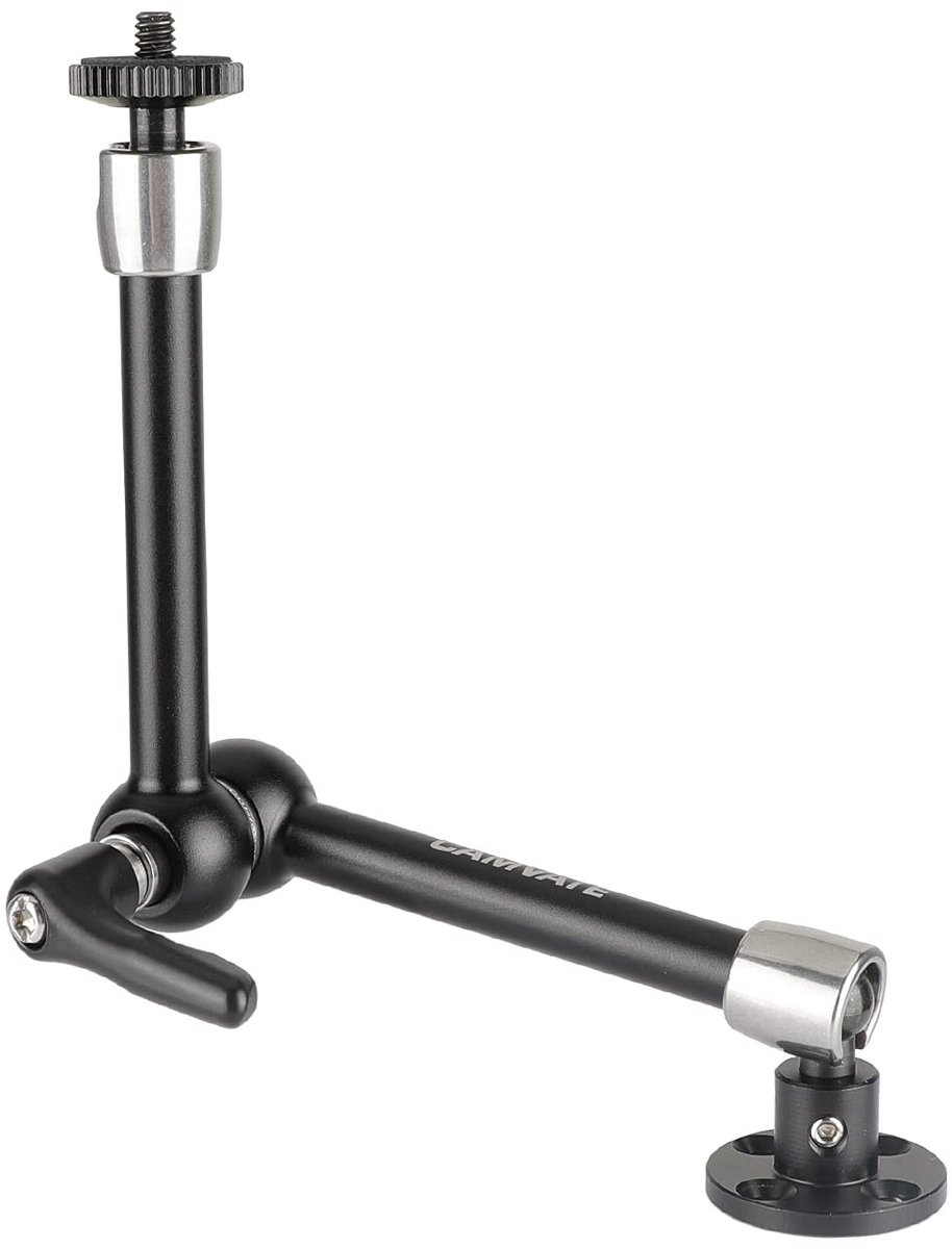 Allecto - 11 inch Magic Arm - 1/4 inch balhoofden - Flexibele positionering - Multifunctioneel - Muurbeugel - Ideaal voor camera montage - Stevig
