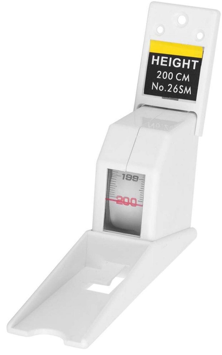 Store_8 - Hoogtemeter - Wandgemonteerd - Compact en nauwkeurig - Wit - Meetmeter voor kinderen en volwassenen - Ideaal voor thuis en scholen