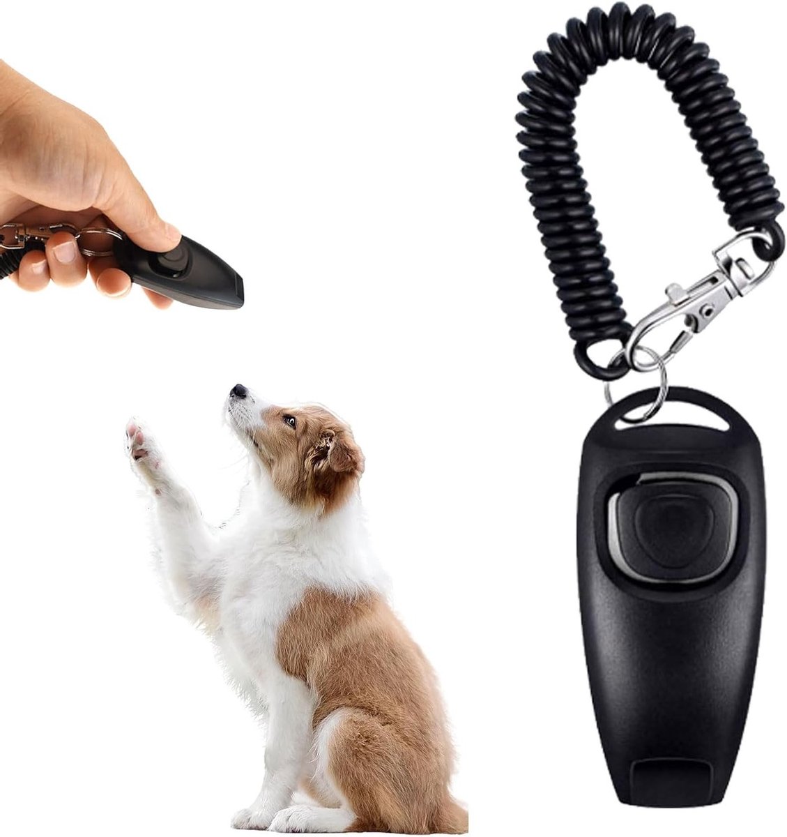 SOGHO Hondenfluitje, clicker hond, hondenfluitje, ratter, terugbeling, fluitclicker set, hondenfluitje met klik en - ShopVlot