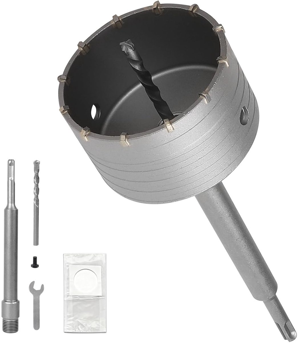 Sierra voor Beton 110 mm met SDS Plus Adapter en Centreringsboren voor Muur, Metselwerk en Cement