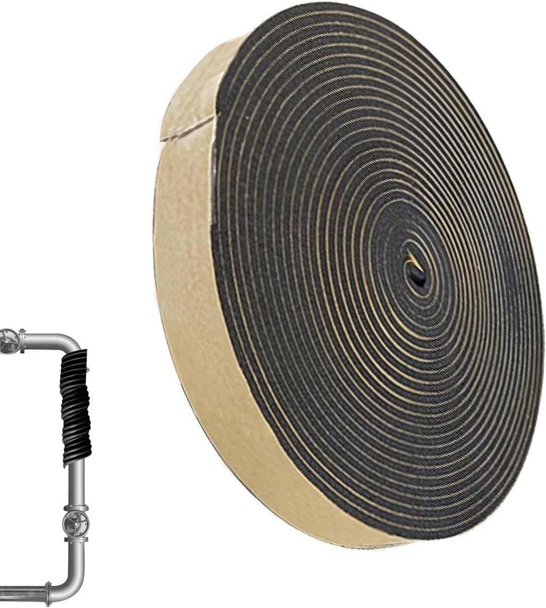 Isolatieschuim voor verwarmingsbuizen - 5cm x 10m, buitengebruik, thermische bescherming, isolerende hoes, buisisolatie