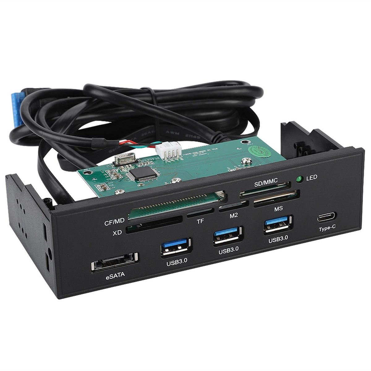 Store_9 - Interne Geheugenkaartlezer - Multifunctionele Kaartlezer - Snelle Toegang - 5.25 Inch - Voorpaneel - Geschikt voor PC - Hoogwaardige Mate...