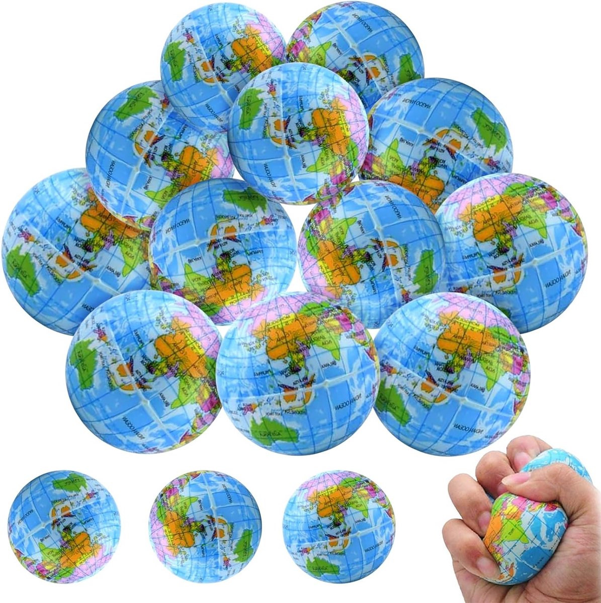 Mini Foam Ball Set van 12 Stuks, Ideaal voor Kinderen, Stressverlichting en Sportactiviteiten, Voetbal en Speelgoed voor Feestjes
