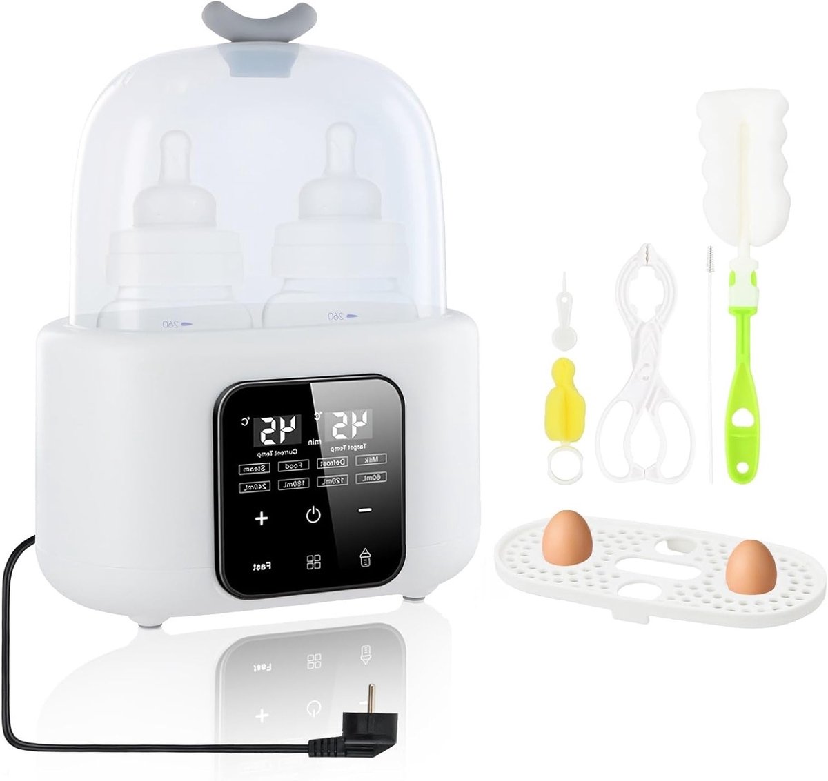 Babyflesverwarmer en sterilisator 6-in-1 met snelle en gelijkmatige warmteverdeling en nauwkeurige temperatuurregeling voor optimale veiligheid en gebruiksgemak