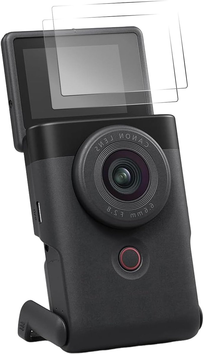 2 stuks schermbeschermer voor Canon V10 camera, 0,26 mm gehard glas, krasbestendig, vingerafdrukvrij, ideaal voor fotografie en reizen