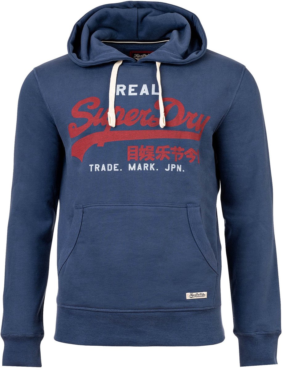 Superdry Vintage Logo Classic Hoodie Heren Hoodies Blauw