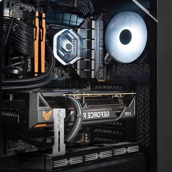 Verstelbare GPU Steun voor Grafische Kaarten, Anti-Sag Ondersteuning, Geschikt voor 6-96mm (Wit) — afbeelding 4
