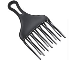 Scoby - Afrokam Krulhaar - Afro Kam - Krulkam - Baardkam - Hair Pick Kam - Zwart - Plastic