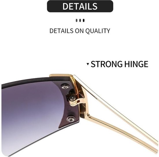 Lichtgewicht metalen zonnebril – Ronde zonnebril met platte glazen en klinknagels – Streetwear-bril – UV400-bescherming – Verlopende tint – Roze — afbeelding 3