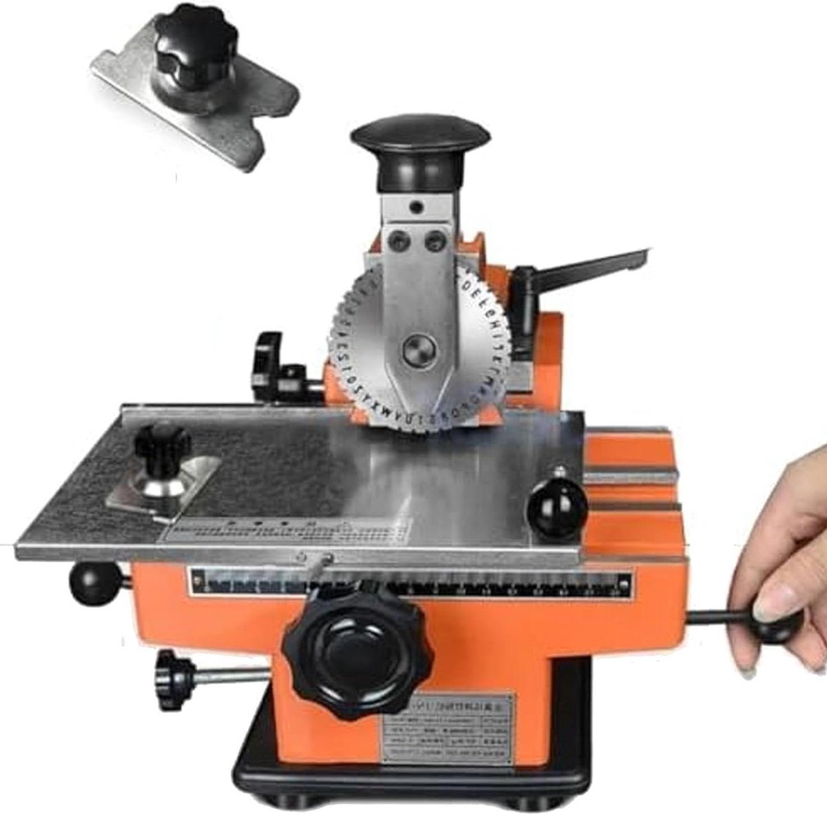 Metaal Stempelmachine - Naamplaat Printer - Labels Markeren - Semi-automatisch Ontwerp - 3mm Tekenhoogte - Zilver