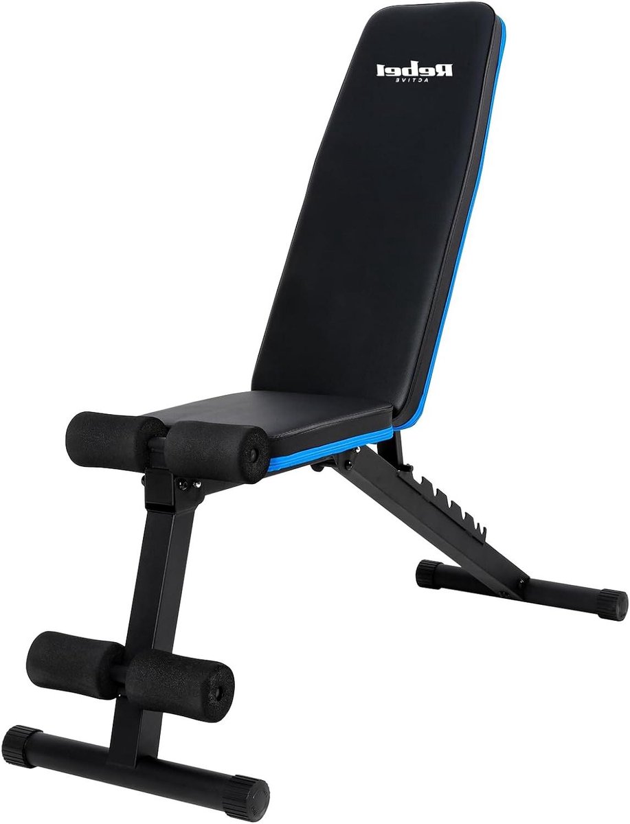 Trainingsbank - Fitnessbank - Krachttraining - Verstelbare rugleuning - 170 kg capaciteit - Zwart
