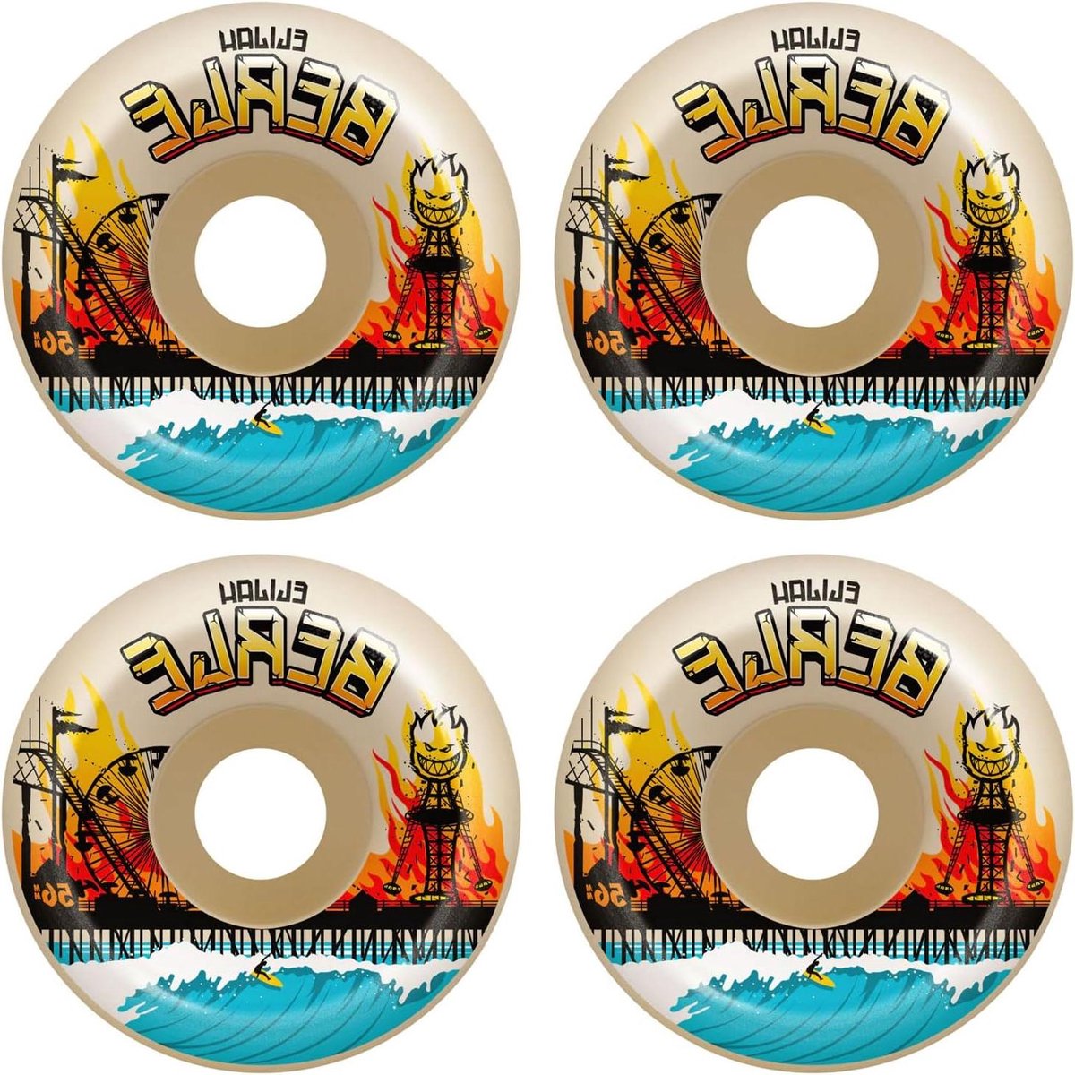 Skateboard Wielen Outdoor Wielen Straat Skaten Hoge Snelheid Controle 56mm 99A Natuurlijk