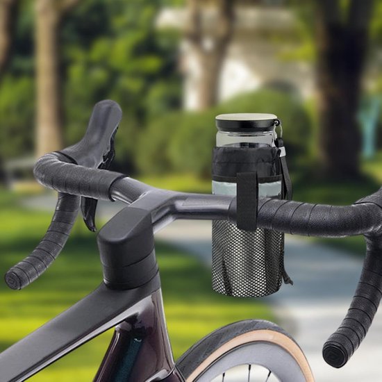 Fiets Flessenhouder - Stuur Pouch - Hydratatie Onderweg - Verstelbaar Geïsoleerd - 26.5 x 18 x 2 cm - Grijs — afbeelding 5
