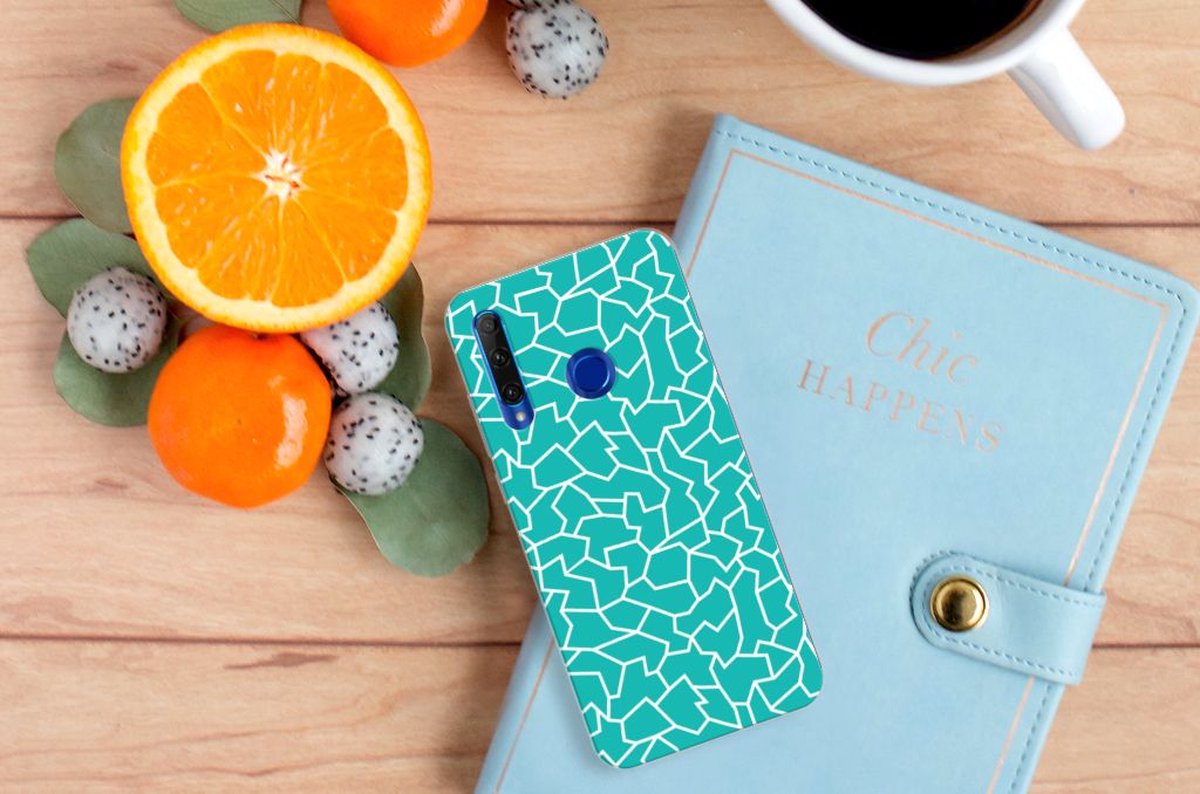 Honor 20 Lite Hoesje maken Cracks Blue