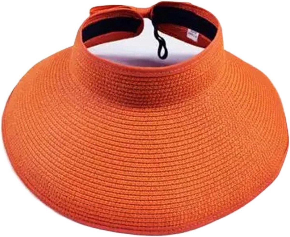 Strandhoed Vrouwen - Zonnehoed Zomer - Zon Bescherming - Opvouwbaar Ontwerp - 55-58 cm - Stro