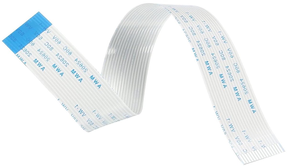 Platte Kabel - Lintkabel - Apparaten Verbinden - 16 Pinnen - 200 mm - Grijs