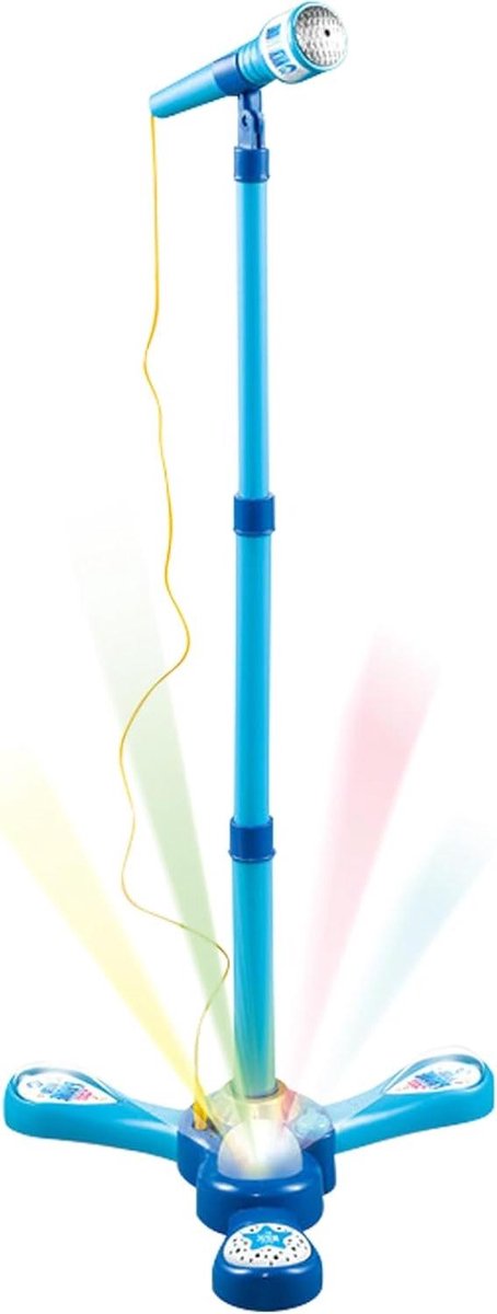 Kinder Microfoon - Karaoke Speelgoed - Muziek Maken - Verstelbaar Statief - 53-89 cm - Blauw