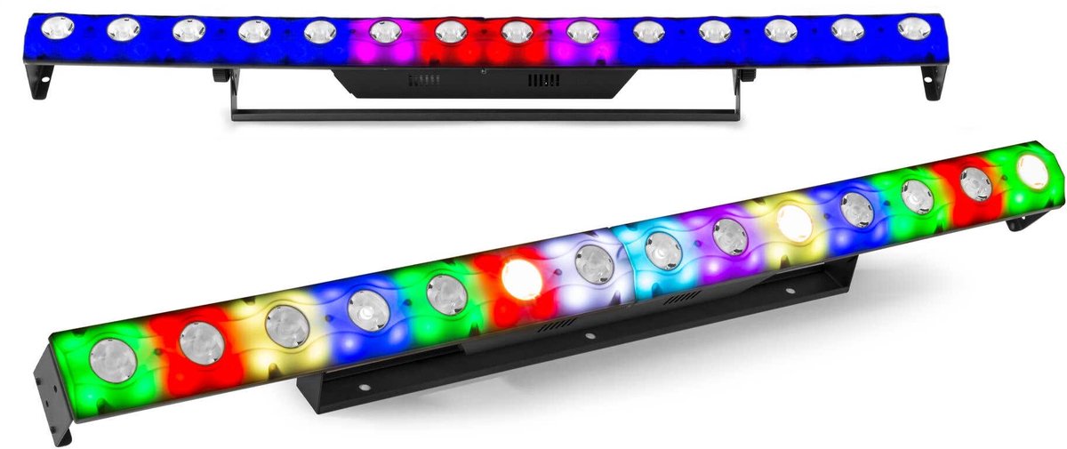 BeamZ set van 2 LCB14 Hybride Sunstrip LED Barren - WW/RGB met pixel control