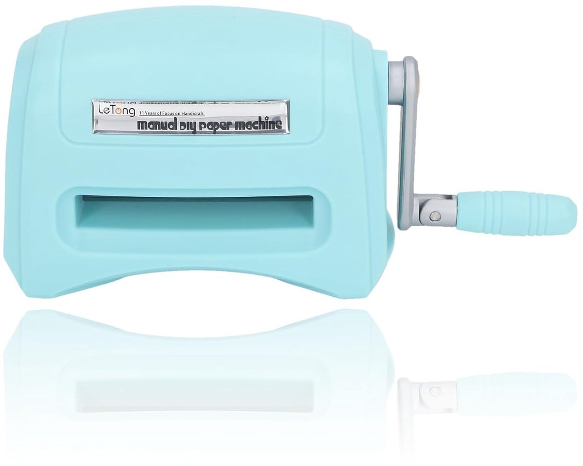 Snijmachine - Papierembosser - Kaarten maken - Handmatige bediening - 16 cm breed - Turquoise