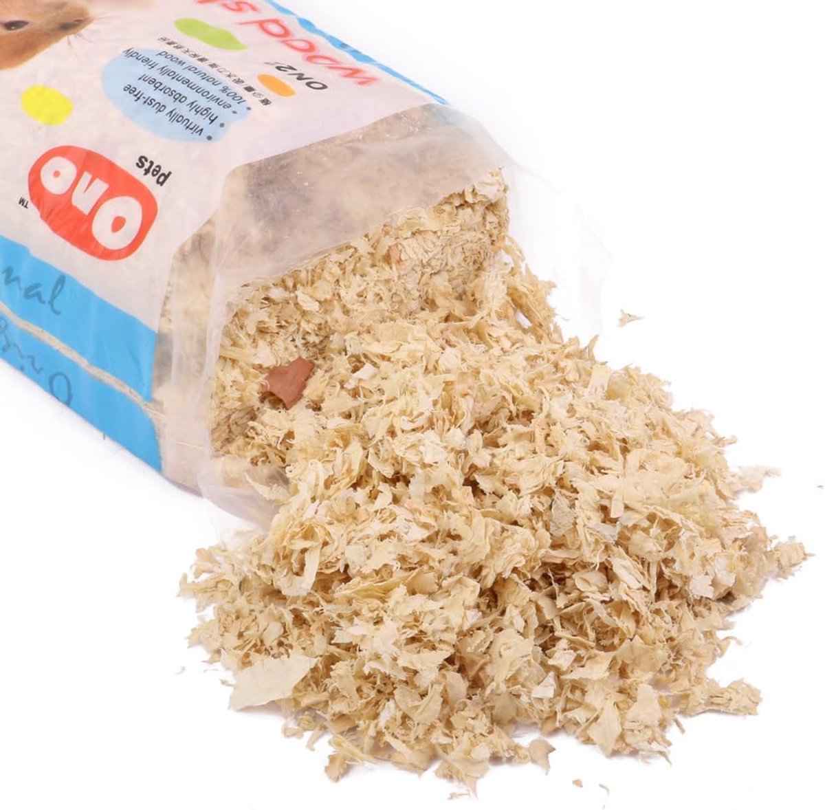 Bodembedekking Houtsnippers - Natuurlijk Strooisel - Kleine Dieren - Geurcontrole - 500 g - Natuurlijk