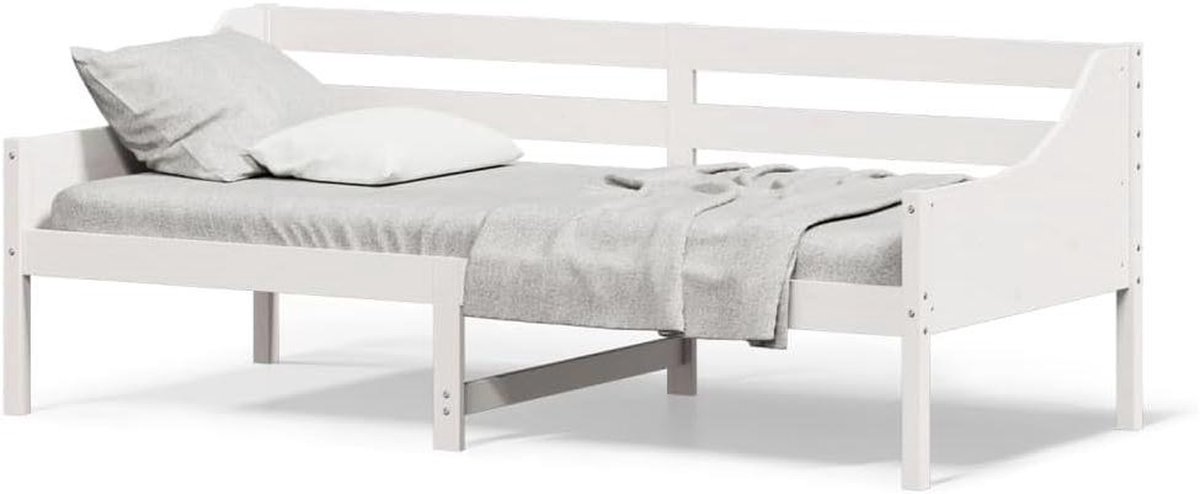 Slaapbank - Bankbed - Ruimte Besparen - Massief Grenenhout - 80 x 200 cm - Wit