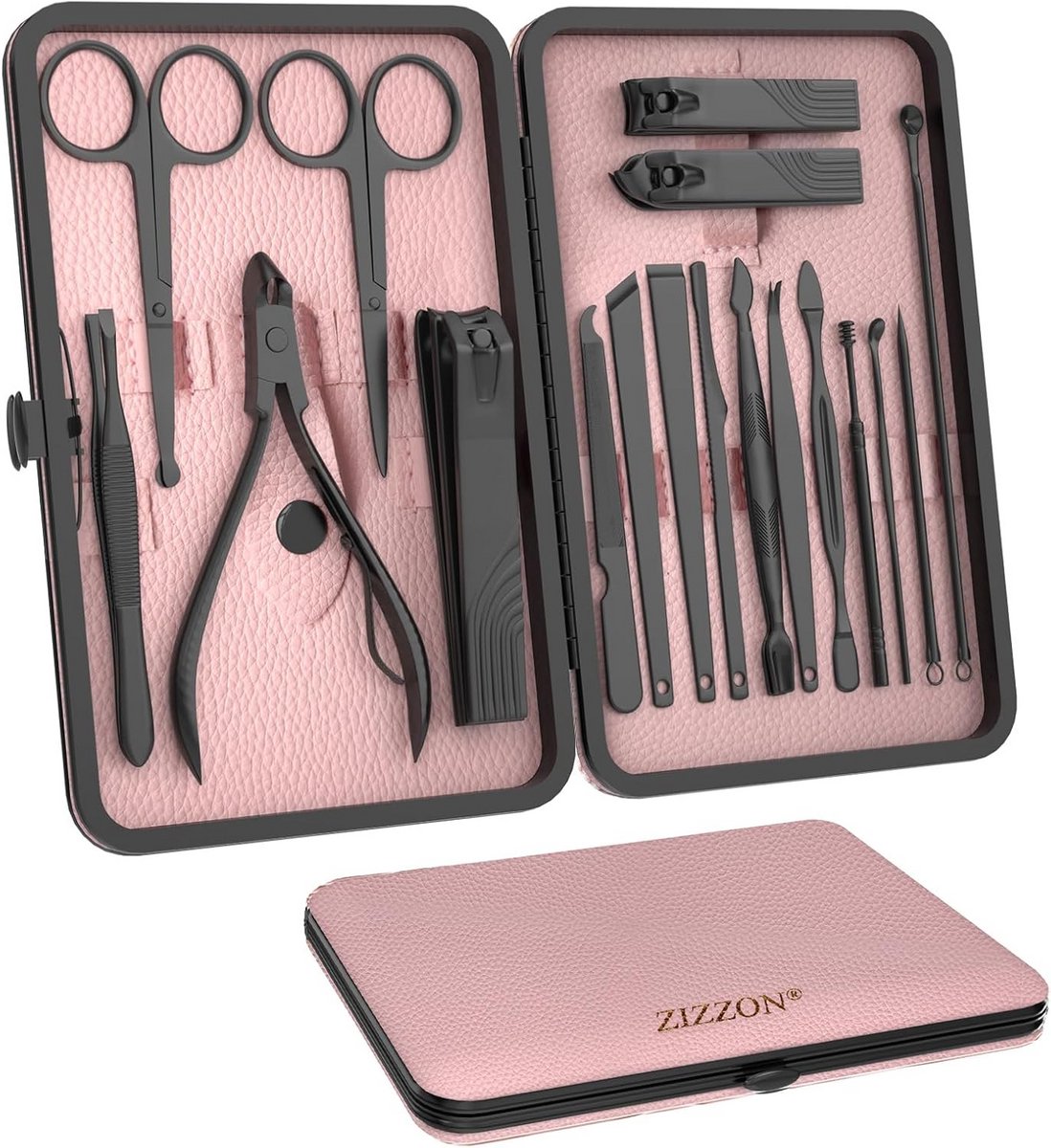 18-delige Manicure Pedicure Set RVS Nagelverzorging met Reisetui