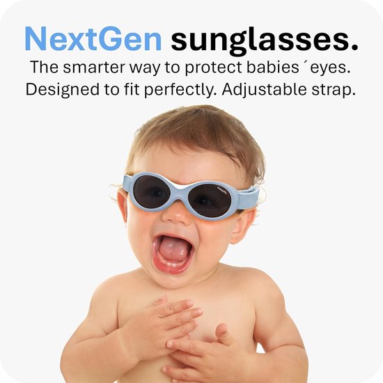Baby Zonnebril - Kinderzonnebril - Bescherming Ogen - Flexibel Ontwerp - 0-18 Maanden - Blauw — afbeelding 3