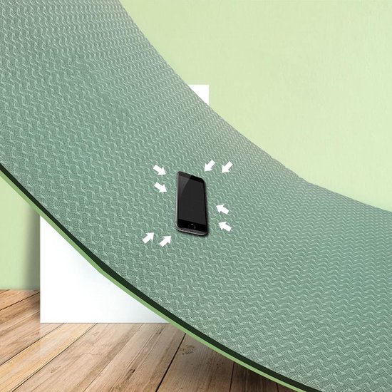 Yogamat - Oefenmat - Thuis trainen - Extra dikke demping - 8 mm dik - Paars van Yogamat — afbeelding 2