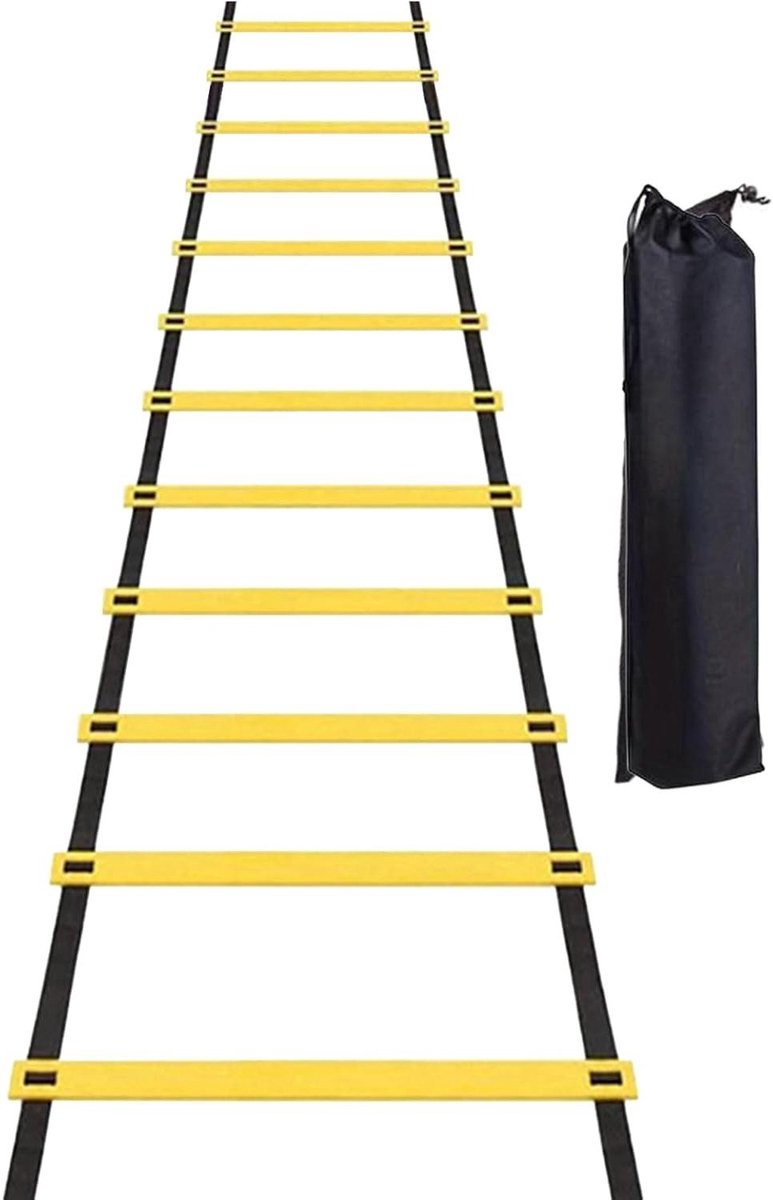Behendigheidsladder - Snelheidsladder Trainingsladder - Sporttraining Verbeteren - 12 Sporten - 600 x 42 cm - Niet gespecificeerd