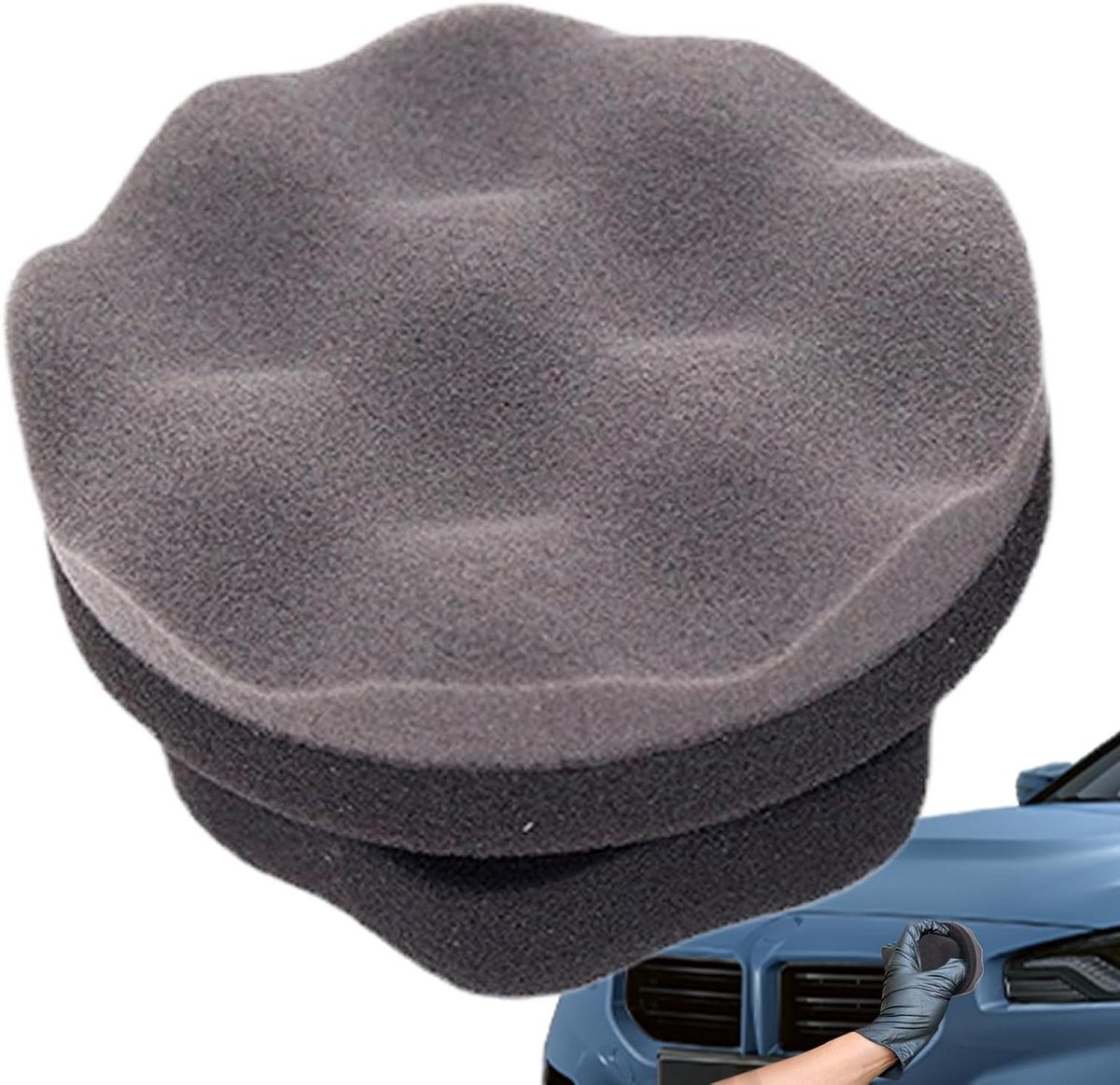Wax Applicator Pad - Banden spons - Auto Poetsen - Hoge Dichtheid Spons - 80x60mm - Zwart