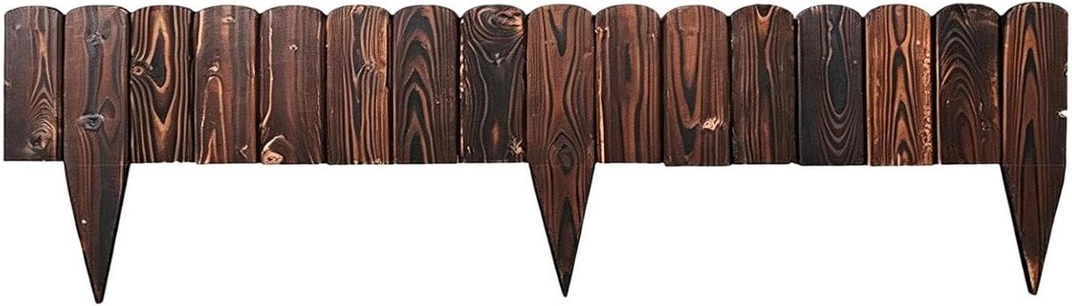 Houten Tuinafscheiding - Tuinrand Omheining - Tuin Decoratie - Weerbestendige Technologie - 351 x 344 cm - Natuurlijk Hout