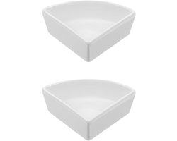 Hamster Hoektoilet - Voederbak Driehoek - Voeren en Water Geven - Keramisch Materiaal - 7.7 x 7.7 x 3.5 cm