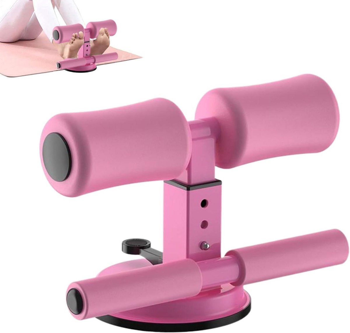 Buikspierassistent - Buikspierhulp Fitness - Buikspieroefeningen Doen - Verbeterd Stabiliteitsontwerp - 27 x 14 x 13 cm - Roze
