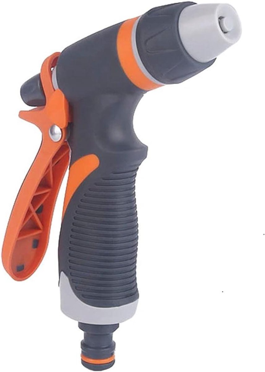 Water Spuitpistool - Slang Nozzle - Auto Wasen - Verstelbare Flow - 130x180mm - Grijs