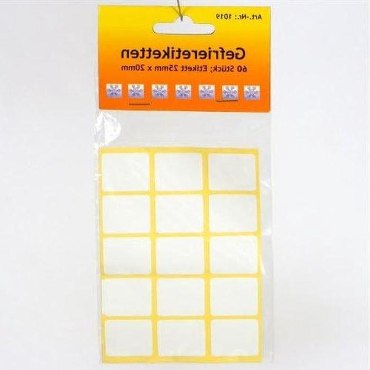 Diepvriesetiketten - Zelfklevende labels - Producten markeren - Sterke lijm - 25 x 20 mm - Wit