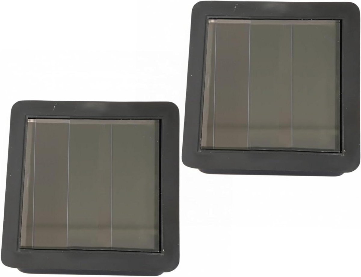 Zonne-vervanging Top - Solar Lamp Onderdeel - Buitenverlichting Repareren - Waterdicht IP44 - 2 Stuks - Zwart