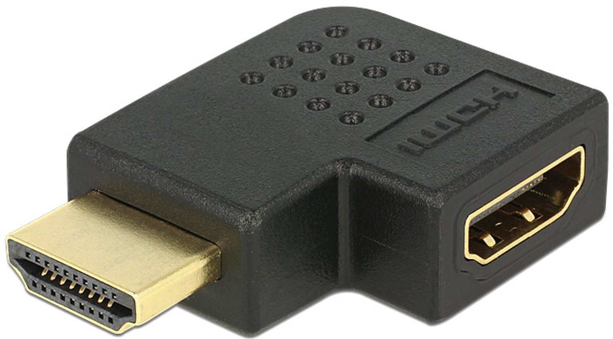 Delock - Adapter HDMI Stecker - HDMI Buchse 90° links