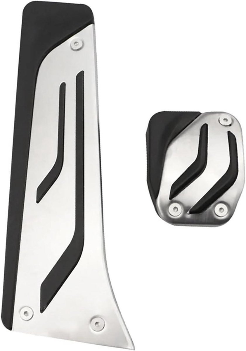 Pedaalhoezen Auto - Rem Gaspedaal - Veiliger Rijden - Antislip Oppervlak - 25x10x5 cm - Zilver
