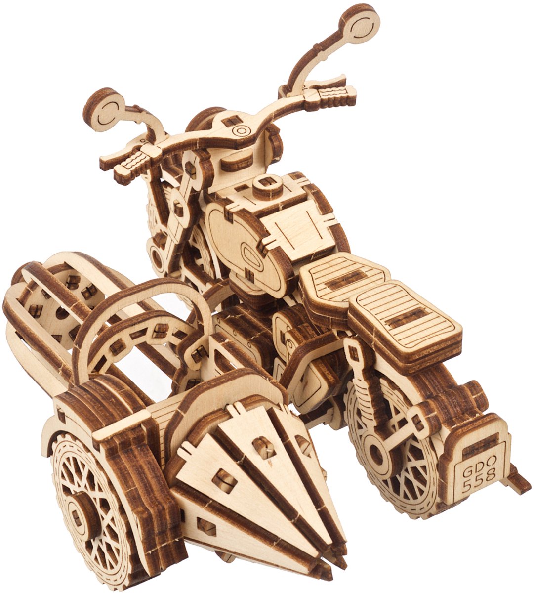 UGEARS 3D Modelbouw - Hagrid's Flying Motorbike™ - Harry Potter™ - Mechanisch Bouwpakket Hout - Educatief Speelgoed — afbeelding 16