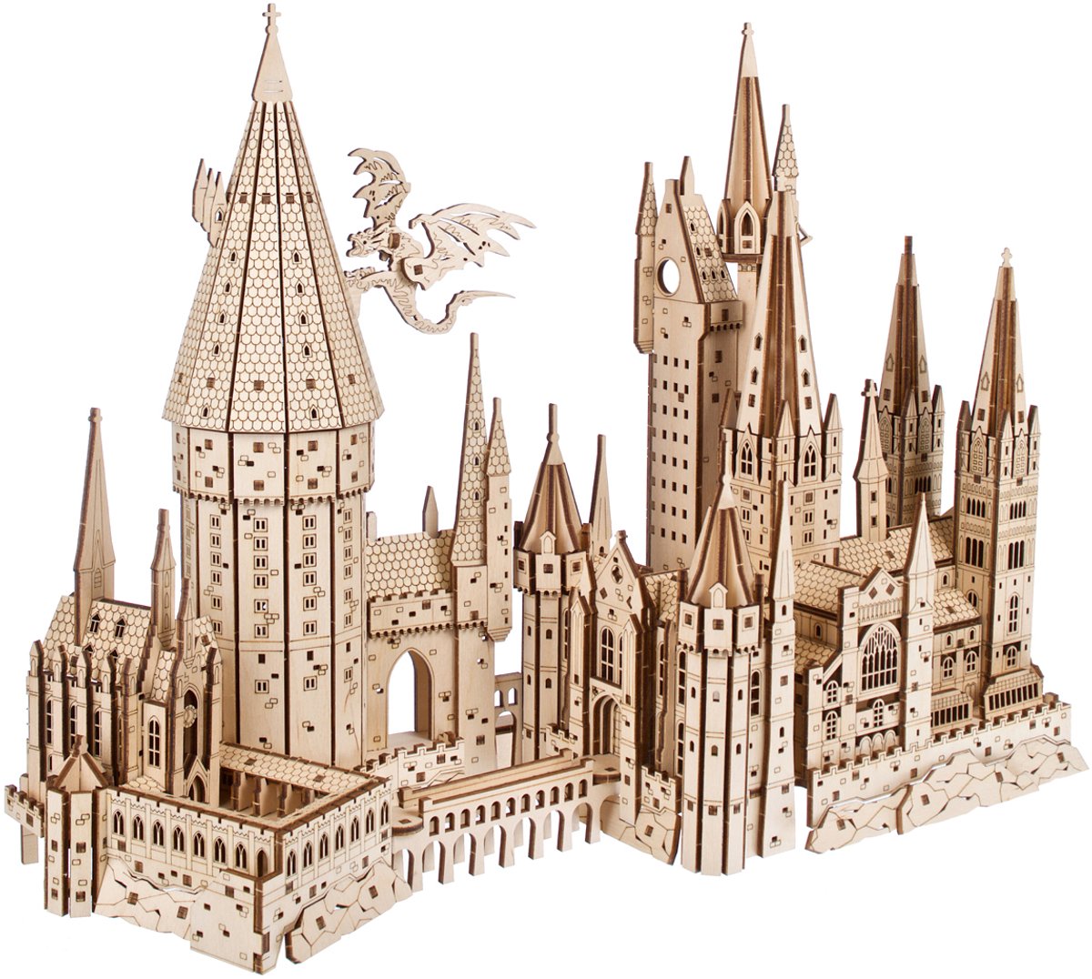 UGEARS 3D Modelbouw - Hogwarts™ Castle - Harry Potter™ - Mechanisch Bouwpakket Hout - Educatief Speelgoed — afbeelding 13